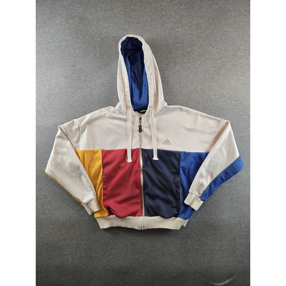 Adidas Pharrell Williams Hoodie Womens Medium Full Zip‎ Mesh Pockets BR3557 Rare
